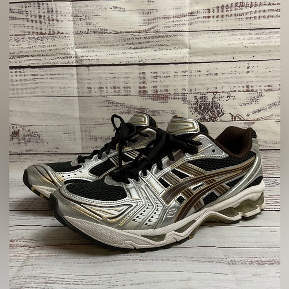 ASICS Gel-Kayano 14 Black Coffee Silver sz 9 - Picture 2 of 7